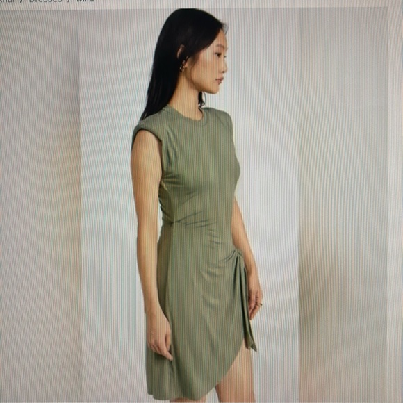 NWT Jonathan Simkhai Tamar Clean Stretch T-shirt dress.  Size Large - Picture 3 of 7